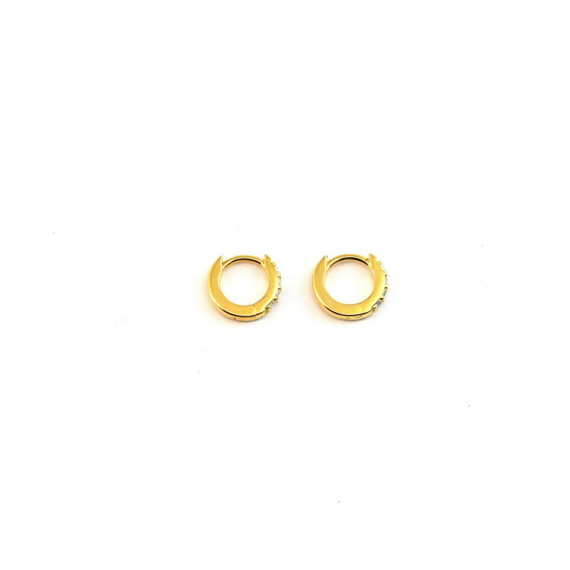 Minis-créoles argent doré oxydes 9.5mm