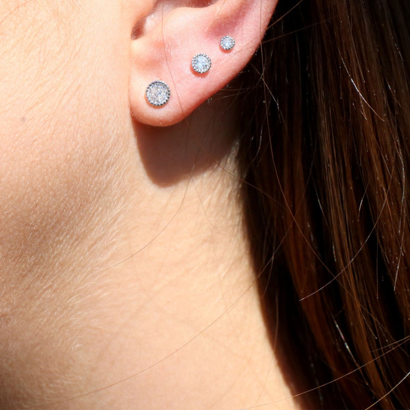 Puce oxyde 5mm argent 925 - unité