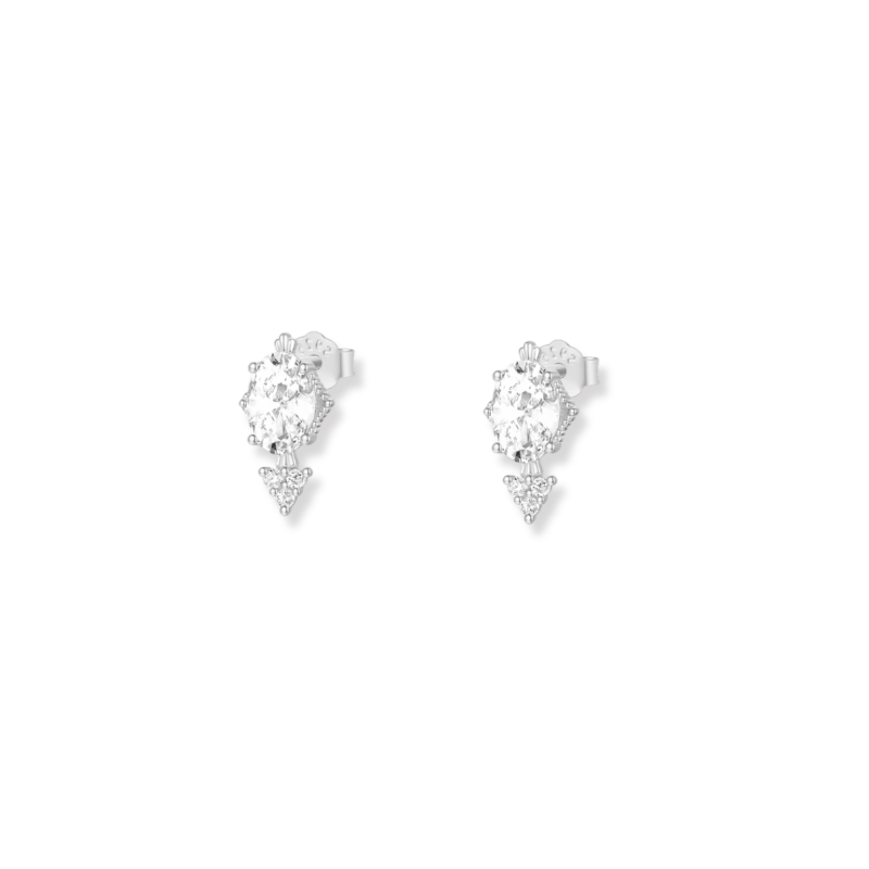 Puces oxydes flèche argent 925