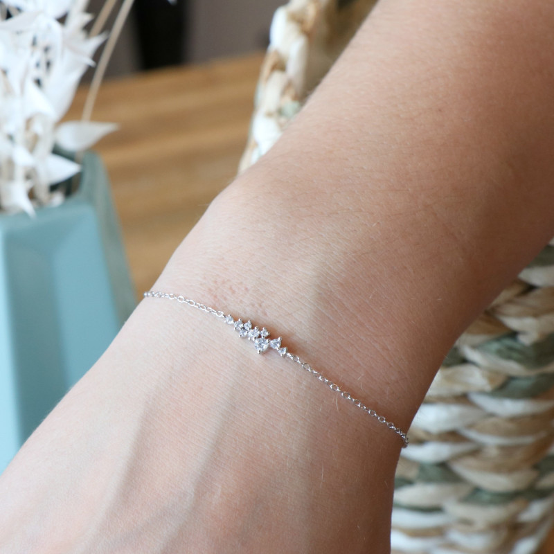 Bracelet enfilade oxydes - argent 925