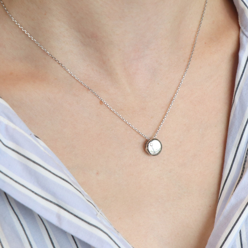 Pendentif rond oxyde zirconium