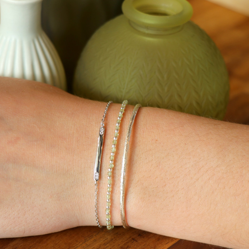 Bracelet chaîne barre - Argent 925