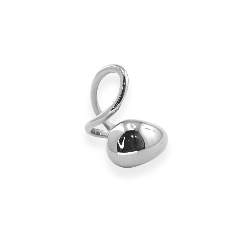 Bague croisée design acier
