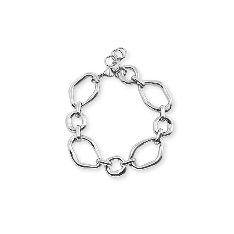Bracelet maille géométrique acier inox