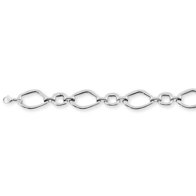 Bracelet maille géométrique acier inox