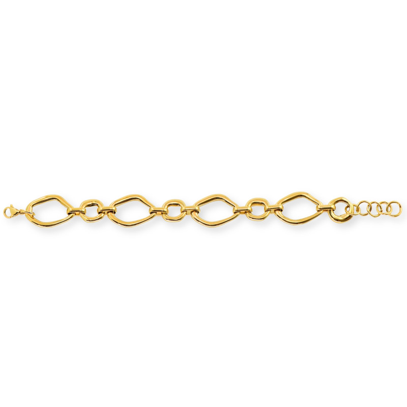 Bracelet maille géométrique acier doré