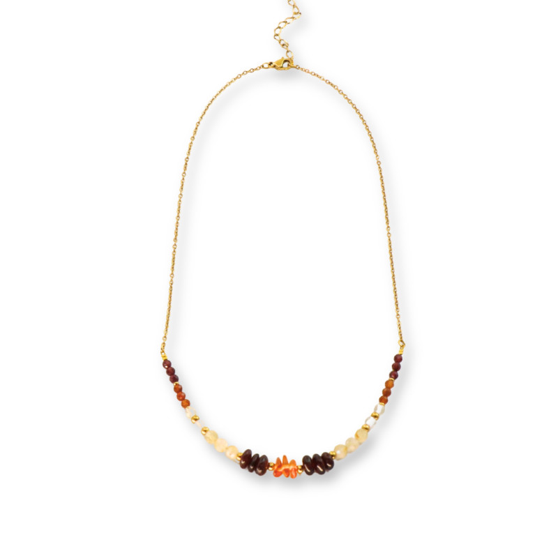 Collier de pierres fines fabriqué en France
