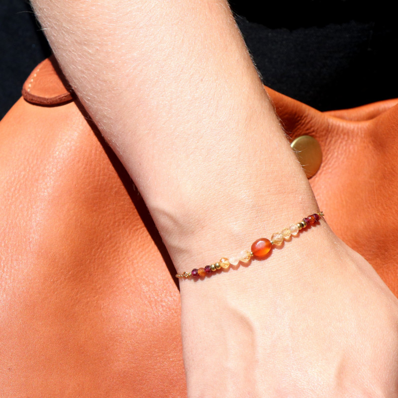 Collier de pierres fines fabriqué en France
