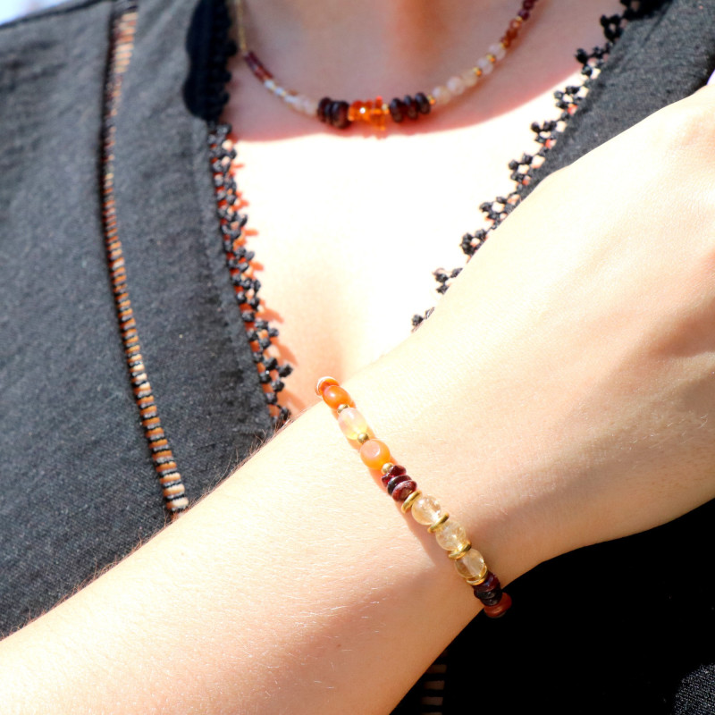 Collier de pierres fines fabriqué en France