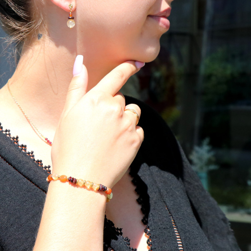 Collier de pierres fines fabriqué en France