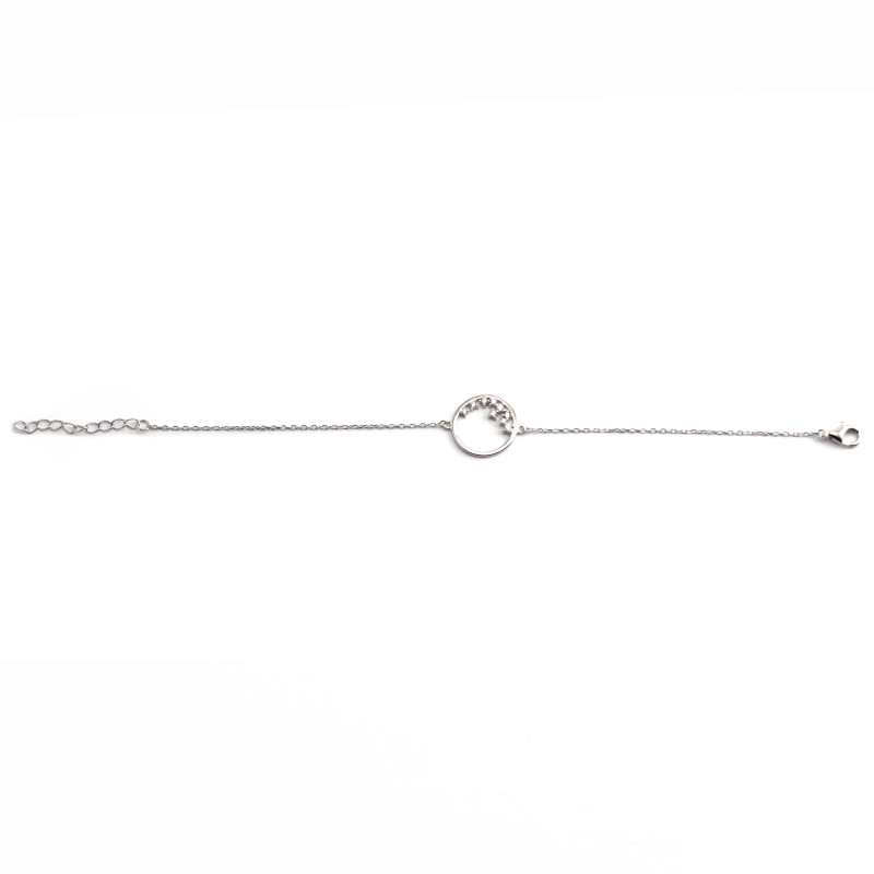 Bracelet cercle zircons - Argent 925