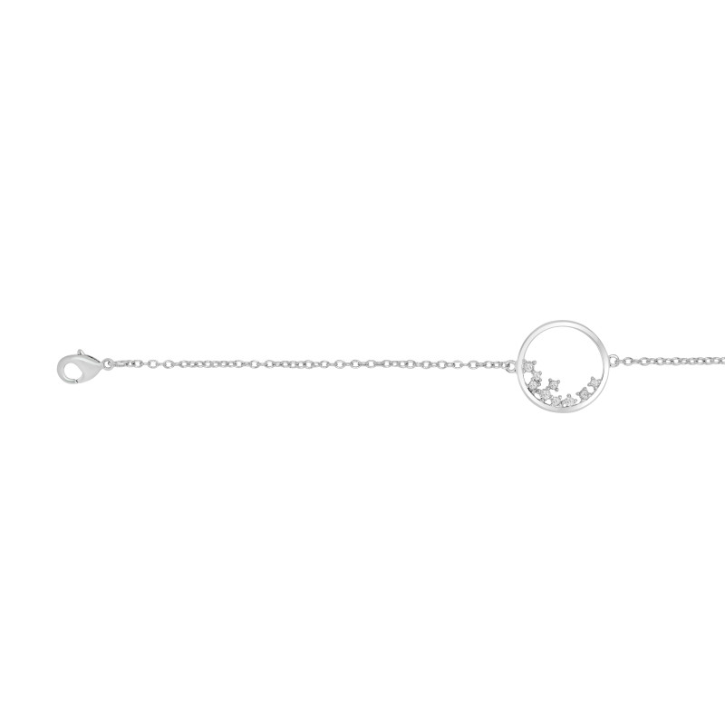Bracelet cercle zircons - Argent 925