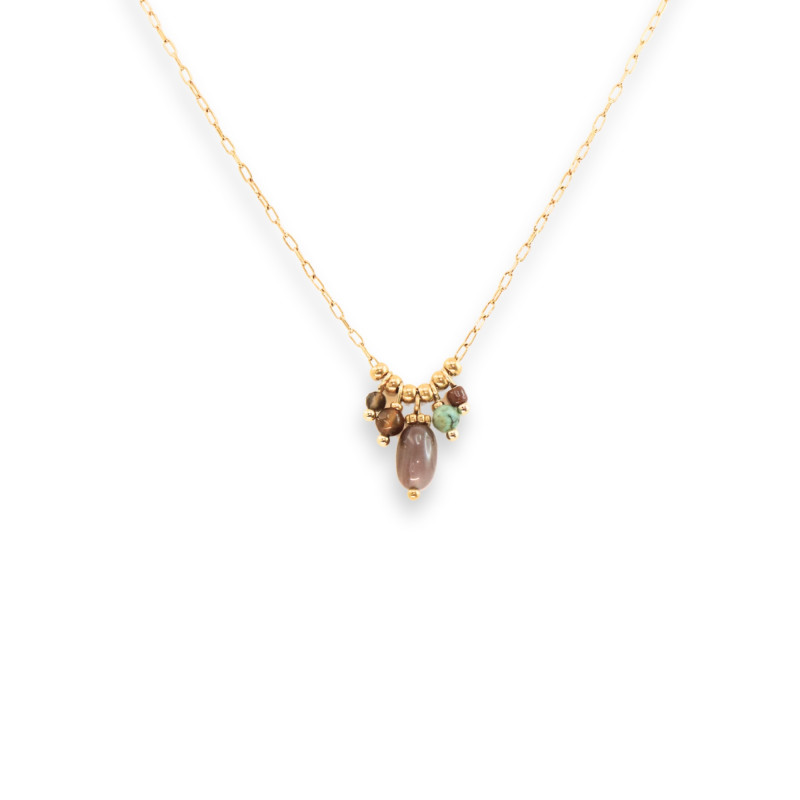 Collier de pierres fines fabriqué en France