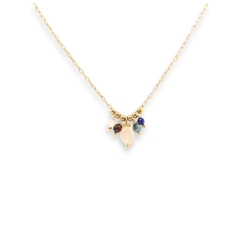 Collier de pierres fines fabriqué en France