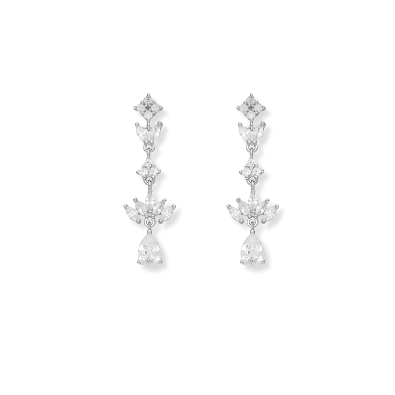 Boucles enfilade joaillerie oxydes - Argent 925