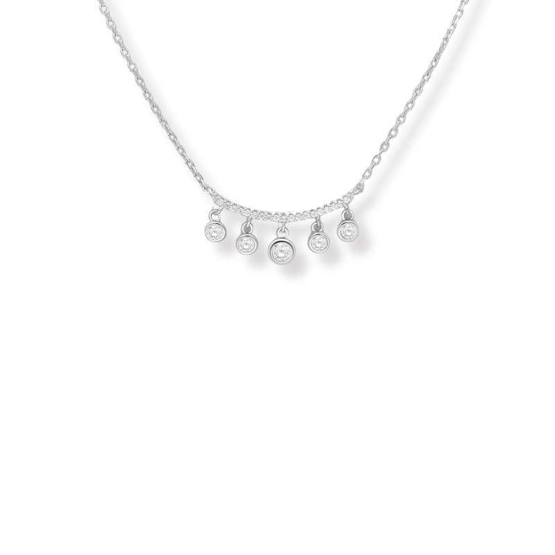 Collier pampilles oxydes argent 925