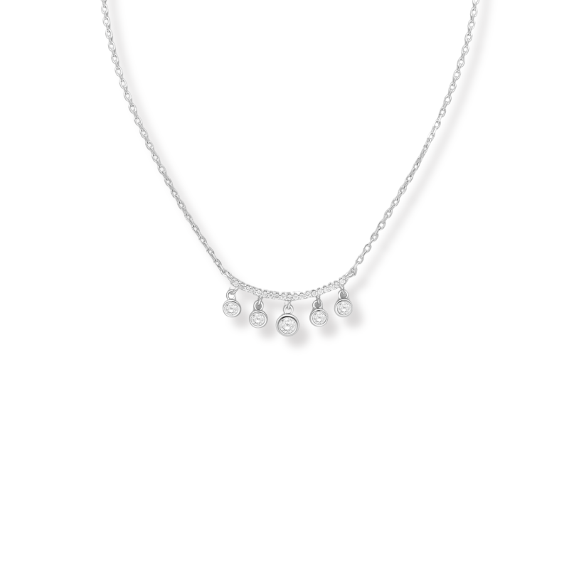Collier pampilles oxydes argent 925