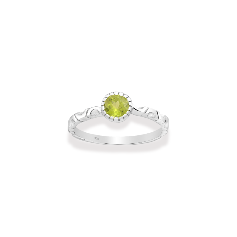 Bague argent péridot