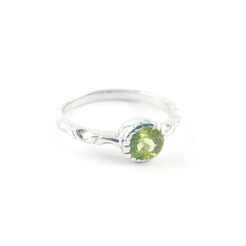 Bague argent péridot