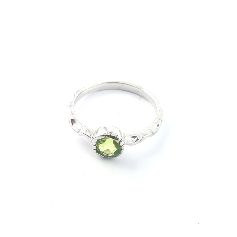 Bague argent péridot