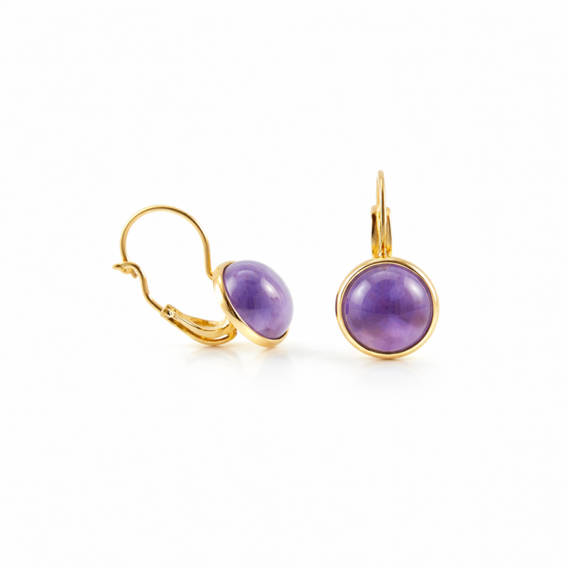 Boucles dormeuses amethyste