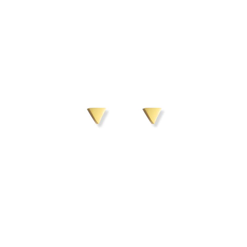 Puces triangle acier doré