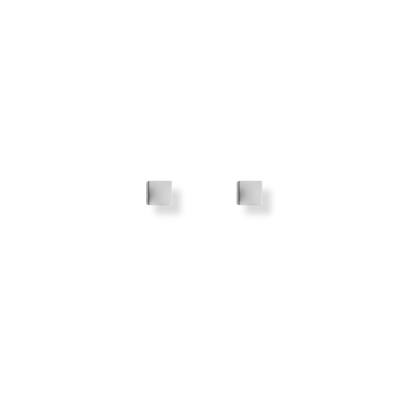 Puces carrées acier inox - 4mm
