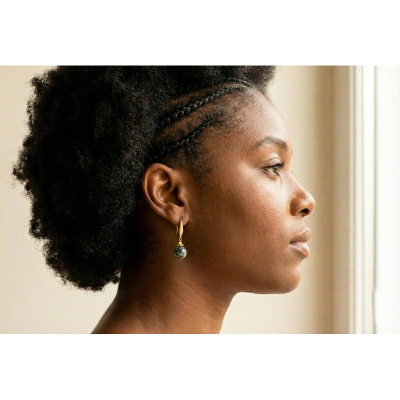 Boucles sphères turquoise africaine
