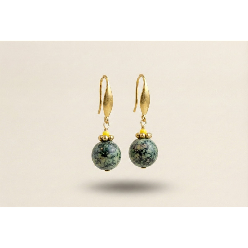 Boucles sphères turquoise africaine