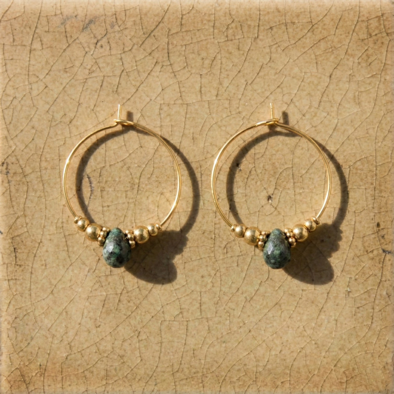 Créoles fines turquoise africaine