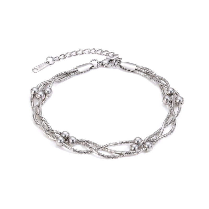 Bracelet maille tressé acier inox