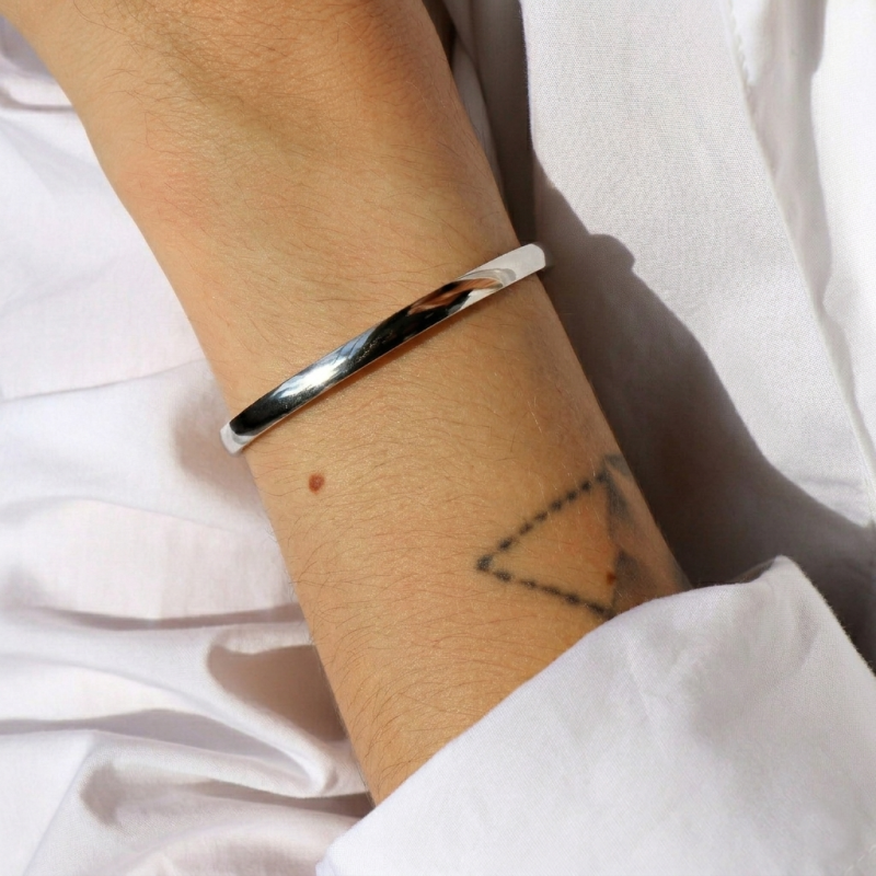 Bracelet jonc acier 4mm
