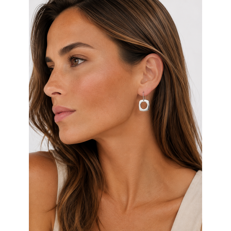 Boucles hameçon pendantes carré