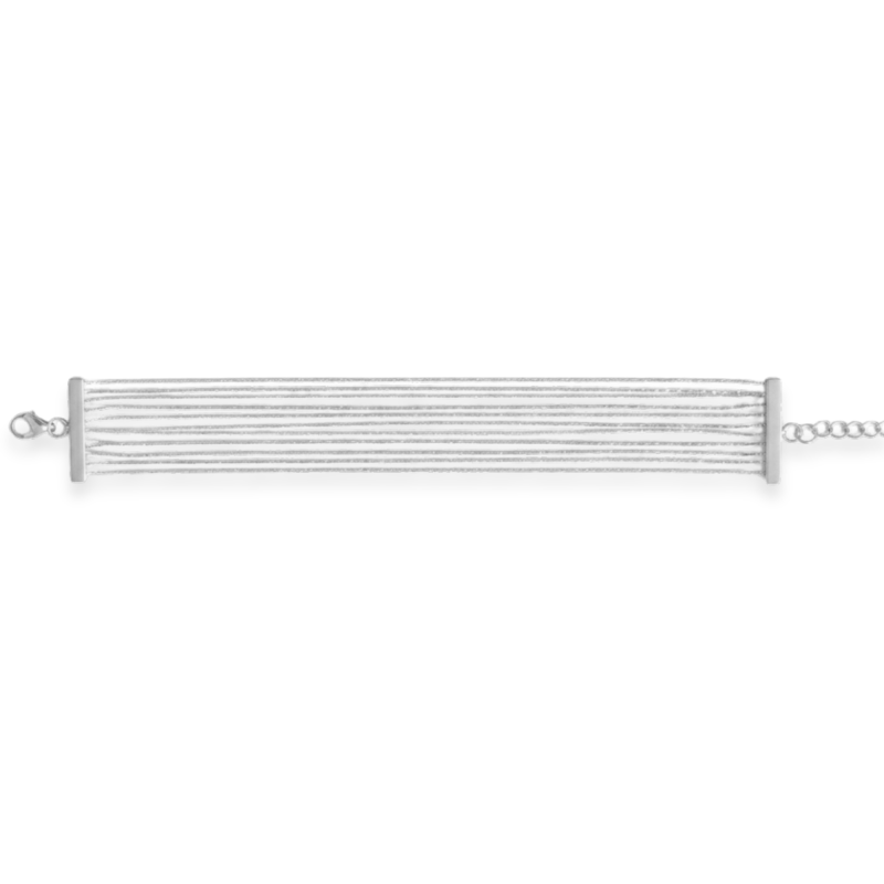 Bracelet souple multi rangs acier inox