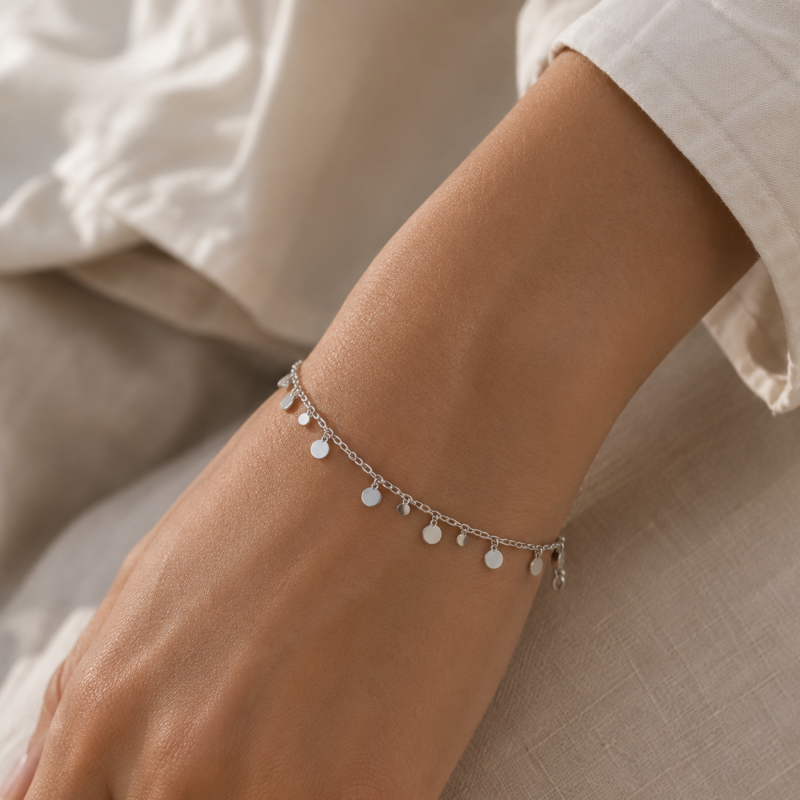 Bracelet pampilles rond acier