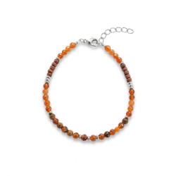copy of copy of copy of copy of copy of copy of copy of copy of copy of copy of Bracelet quartz fumé allongé - acier doré