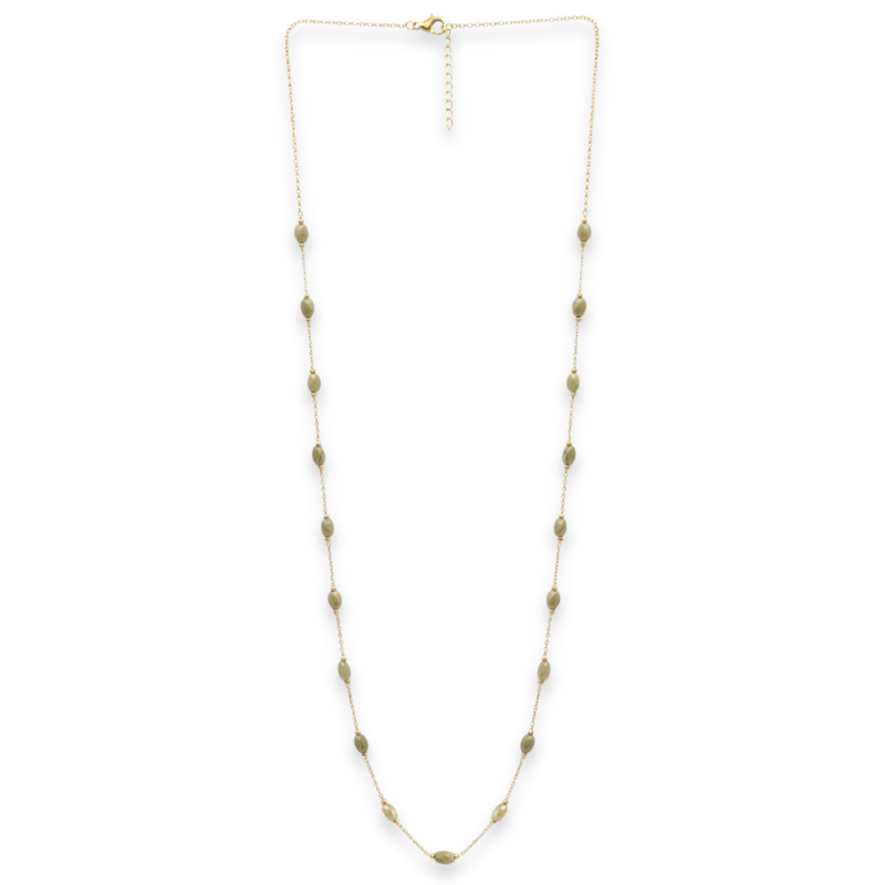 Collier long rectangles kaki