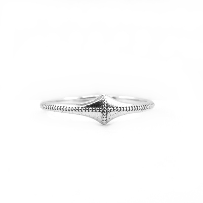 Bague argent croix ethnique