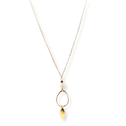 Collier pendentif feuille